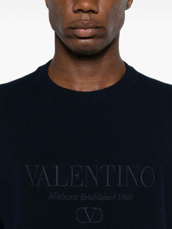 The Best Shops VALENTINO GARAVANI: crew necks - Logo Knitted Jumper