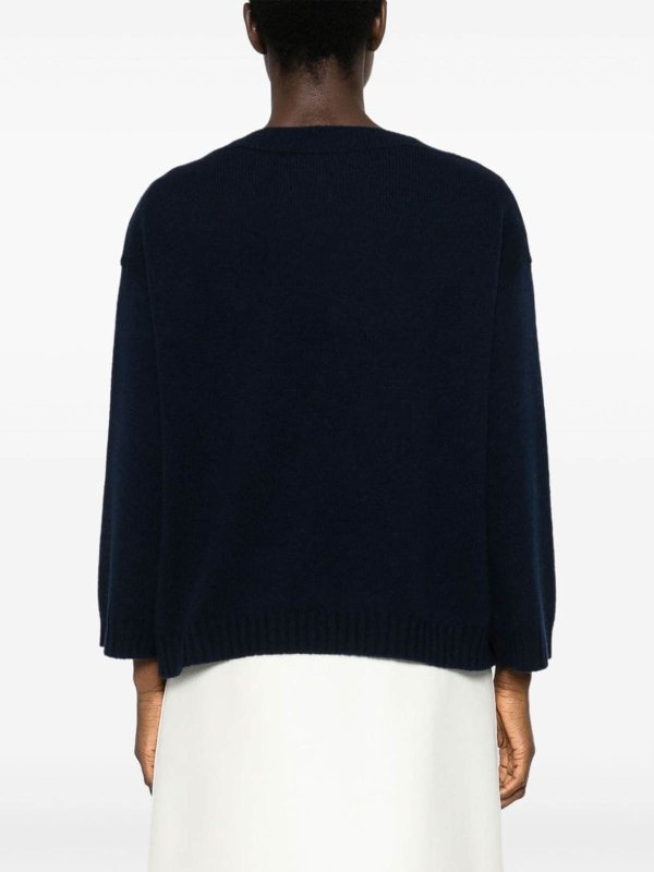 The Best Shops VALENTINO GARAVANI: Strickpullover mit Rundhalsausschnitt - Rundhalspullover - Blau