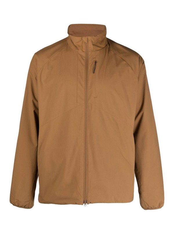 SNOW PEAK: blazers - Caramel Brownhigh Neck Jacket