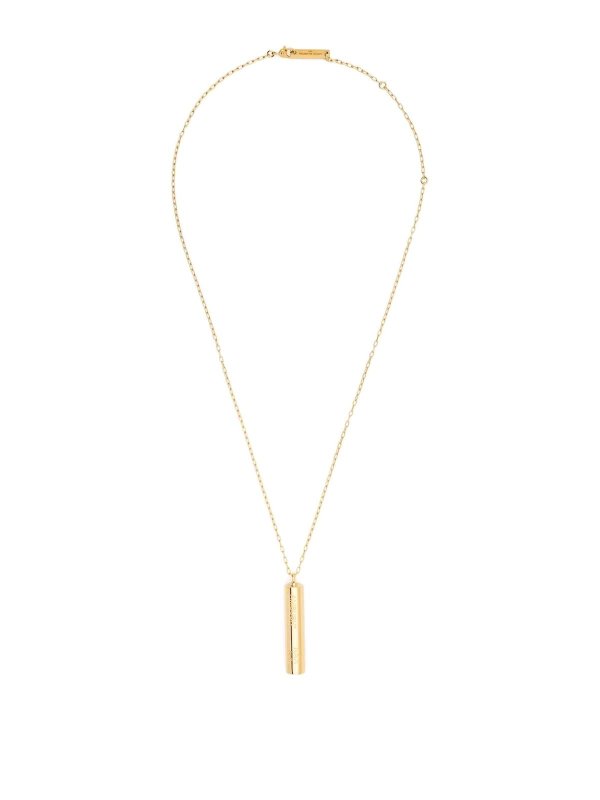 AMBUSH: Necklaces & Chokers - Gold Necklace With Pendant With Engraved Logo