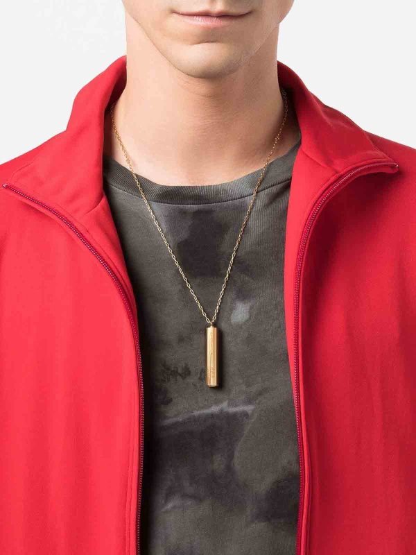 The Best Shops AMBUSH: Necklaces & Chokers - Gold Necklace With Pendant With Engraved Logo