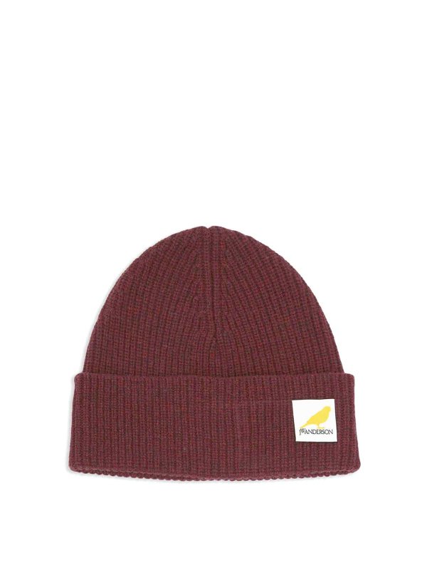 J.W. ANDERSON: ニットキャップ - ビーニー帽 - ダークレッド