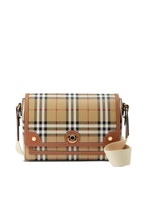 BURBERRY: cross body bags - Note Check Crossbody Bag