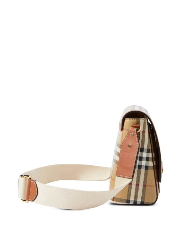 BURBERRY: cross body bags online - Note Check Crossbody Bag
