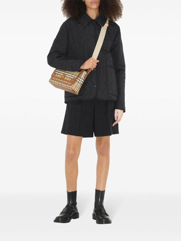 BURBERRY buy online Note Check Crossbody Bag