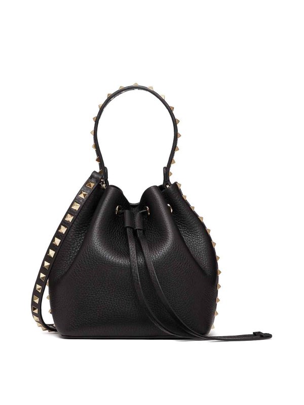 VALENTINO GARAVANI: Bucket bags - Rockstud Leather Bucket Bag