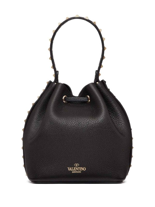 VALENTINO GARAVANI: Bucket bags online - Rockstud Leather Bucket Bag