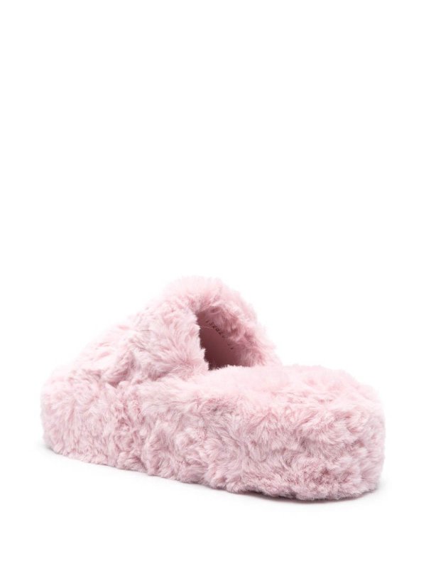 Furry Platform Slides shop online: BALENCIAGA