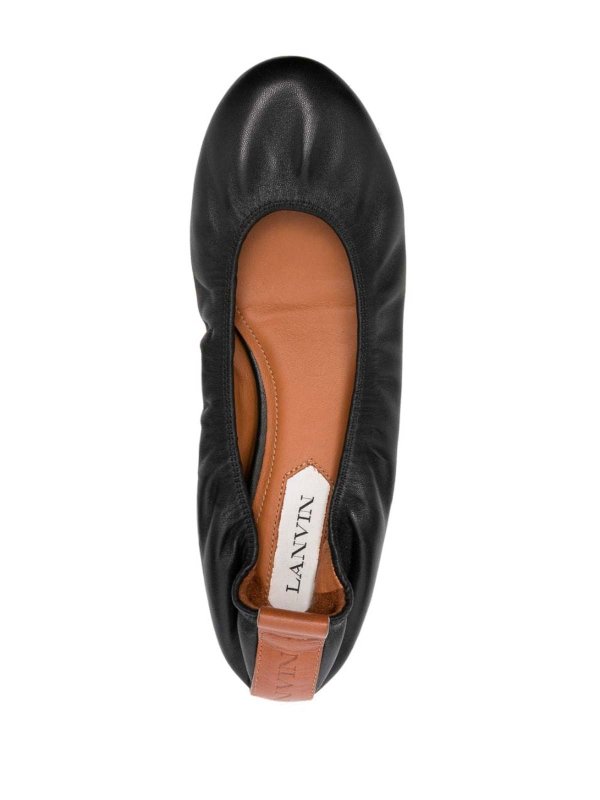 The Best Shops LANVIN: flat shoes - Leather Ballerina Shoes