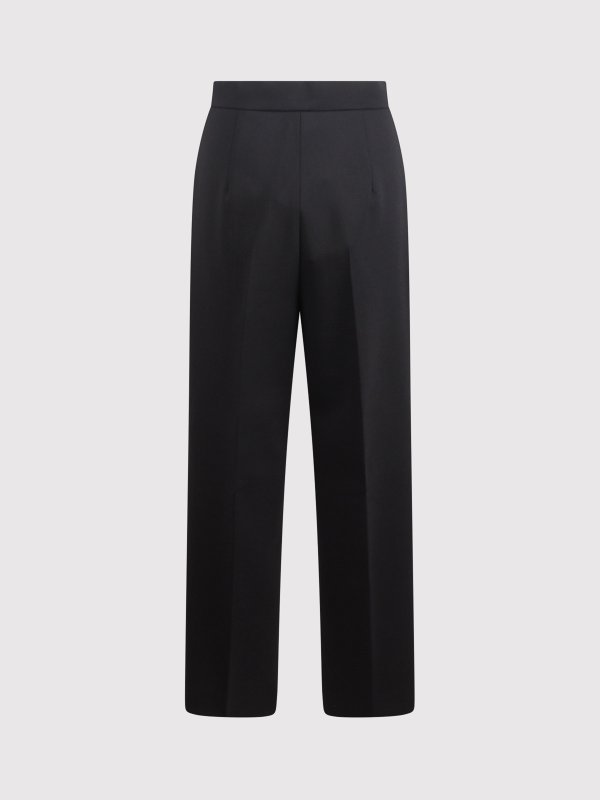 Max Mara: casual trousers online - Slim Stretch Wool Pants