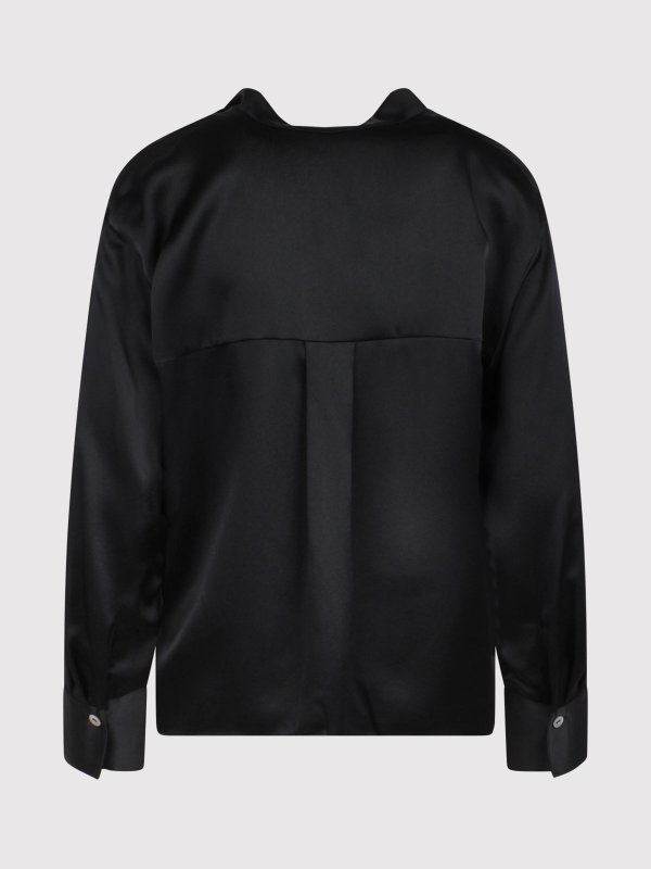 VINCE: shirts online - Draped Silk Shirt