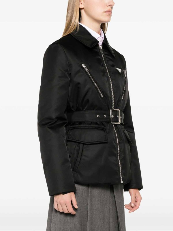 The Best Shops PRADA: casual jackets - Triangle-Logo Padded Jacket