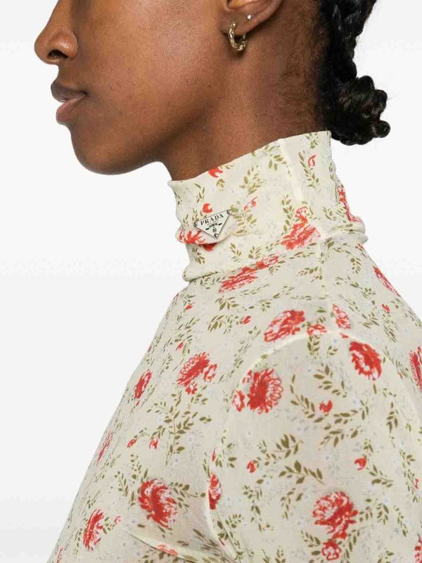 PRADA buy online Floral Mesh Bodysuit