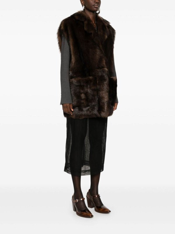 The Best Shops PRADA: waistcoats & gilets - Fur Gilet