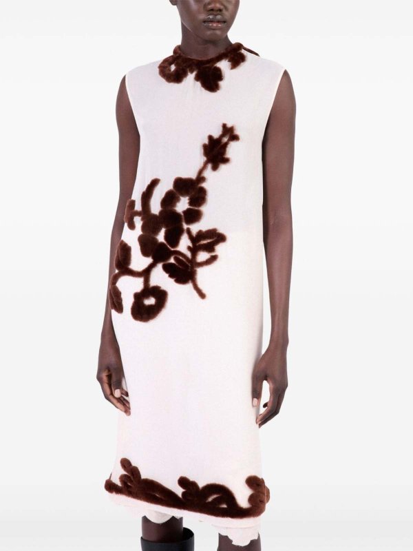 Embroidered Georgette Dress shop online: PRADA