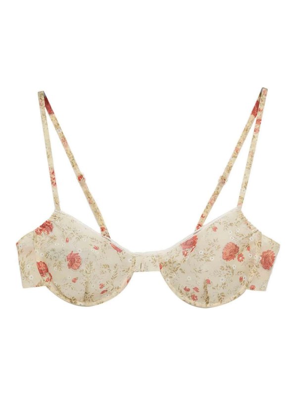 PRADA: Tops & Tank tops - Floral-Print Lace-Trim Bra