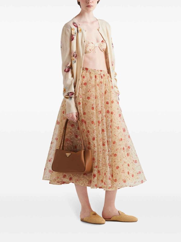 PRADA: Tops & Tank tops online - Floral-Print Lace-Trim Bra