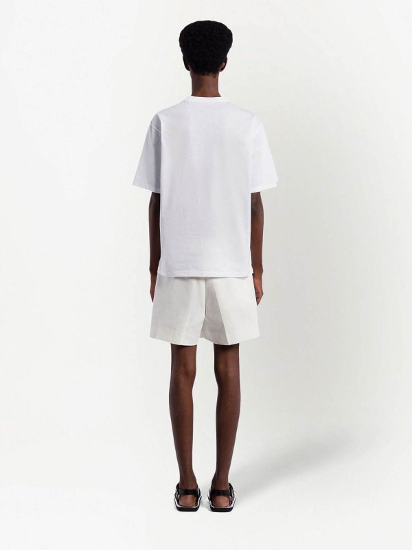 The Best Shops PRADA: t-shirts - Raised Logo Round-Neck T-Shirt