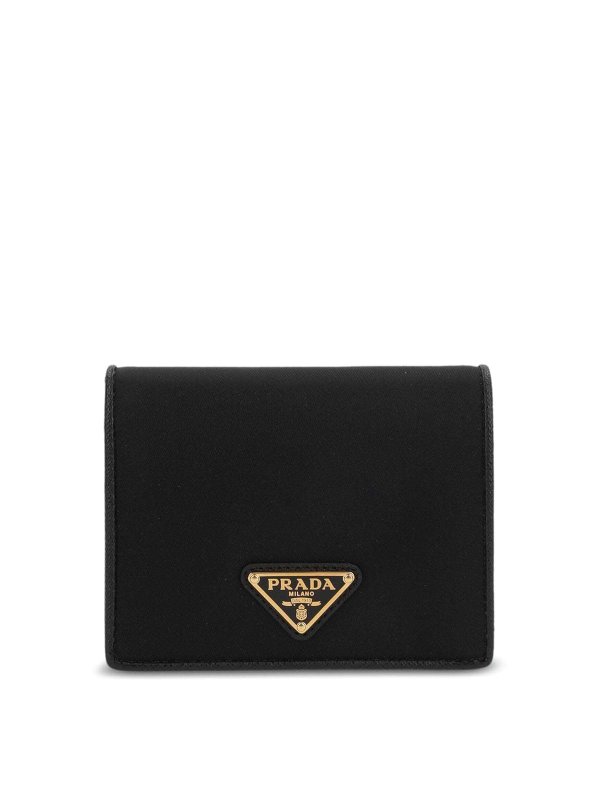 PRADA: wallets & purses - Triangle Logo Bi-Fold Wallet