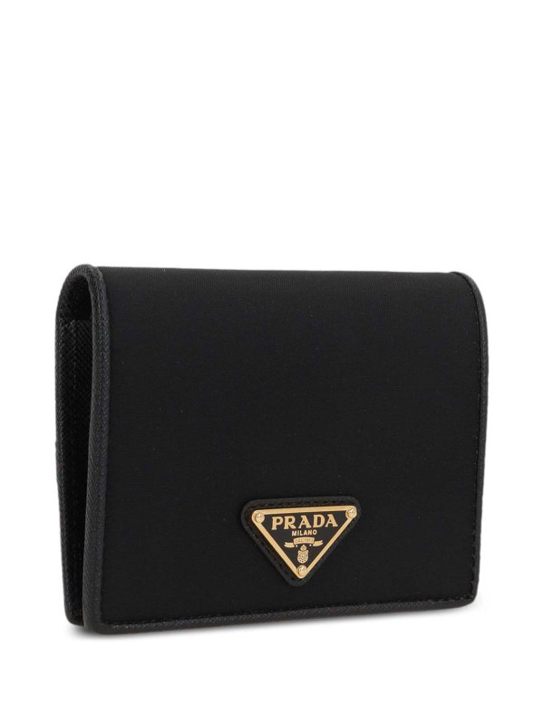 The Best Shops PRADA: wallets & purses - Triangle Logo Bi-Fold Wallet