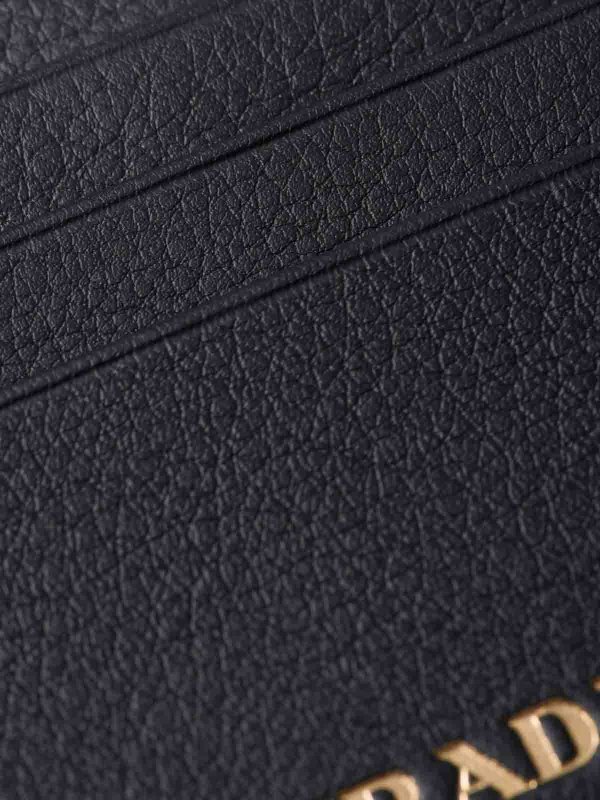 The Best Shops PRADA: wallets & purses - Logo-Stamp Leather Card Holder