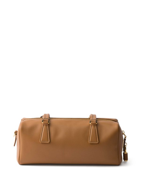 PRADA: cross body bags online - Medium Leather Top-Handle Bag With Padlock