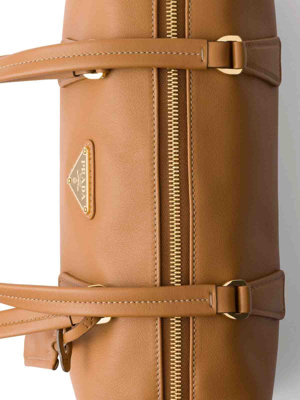 PRADA buy online Medium Leather Top-Handle Bag With Padlock