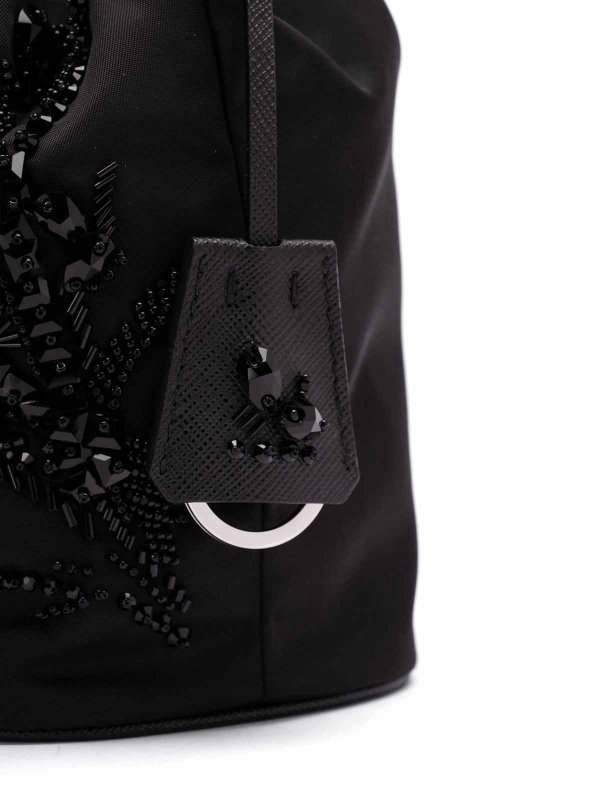 Enamel Triangle-Logo Tote Bag shop online: PRADA