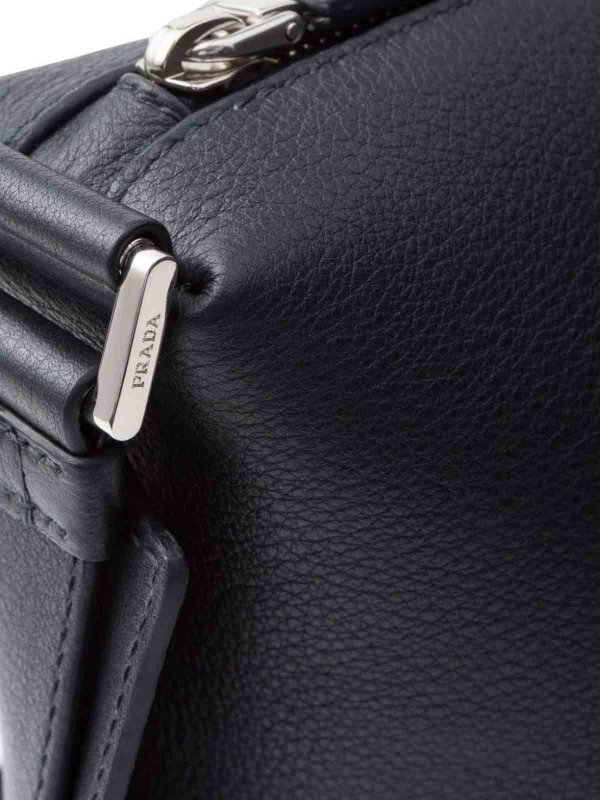 PRADA buy online Logo-Stamp Leather Shoulder Bag