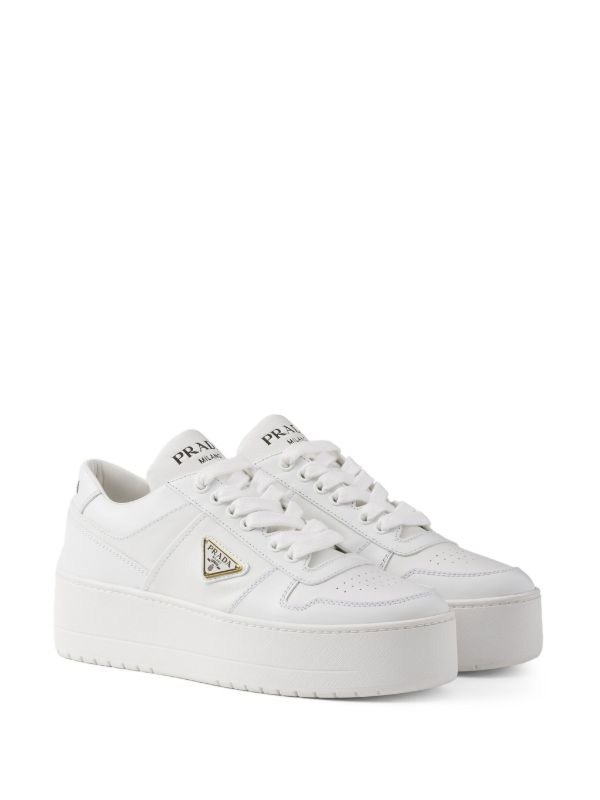 PRADA: trainers online - Downtown Bold Leather Sneakers