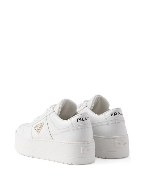 The Best Shops PRADA: trainers - Downtown Bold Leather Sneakers