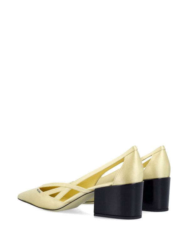 The Best Shops PRADA: court shoes - 55Mm Satin Cut-Out Pumps