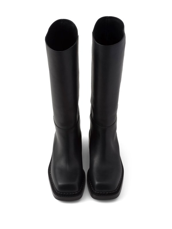 Knee-High 55Mm Leather Boots shop online: PRADA