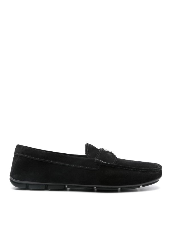 PRADA: classic shoes - Logo-Plaque Loafers