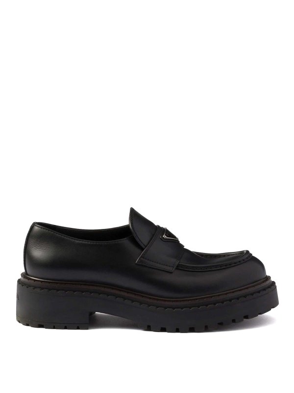 PRADA: classic shoes - Leather Loafers