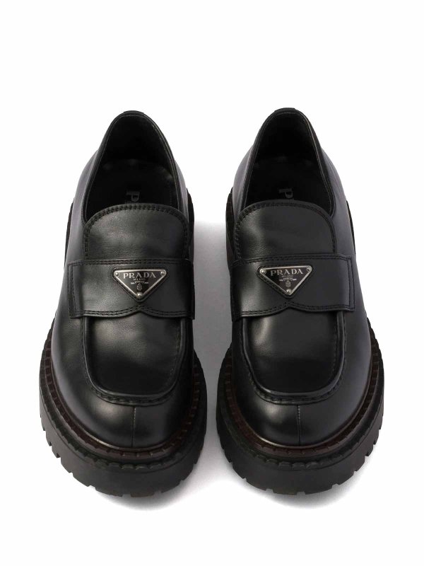 Leather Loafers shop online: PRADA