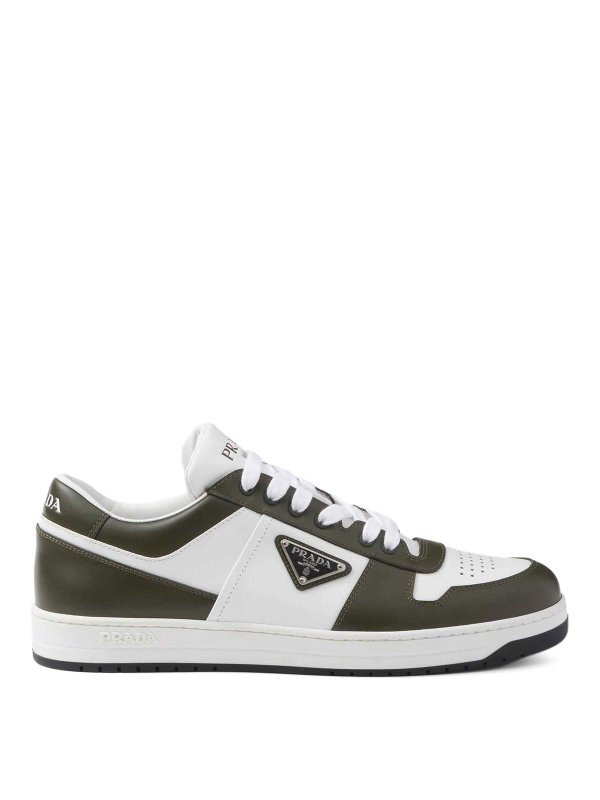 PRADA: trainers - Downtown Colour-Block Leather Sneakers