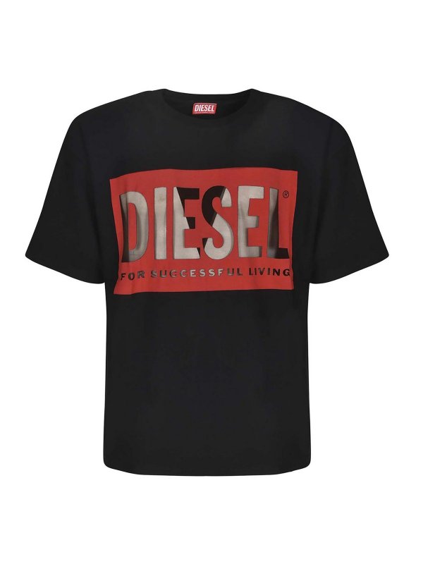 DIESEL: Tシャツ - Tシャツ - 黒