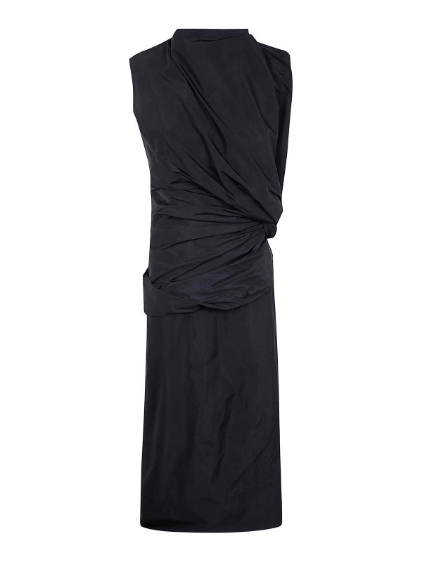 JIL SANDER: ニーレングスドレス - 膝丈ドレス - 黒