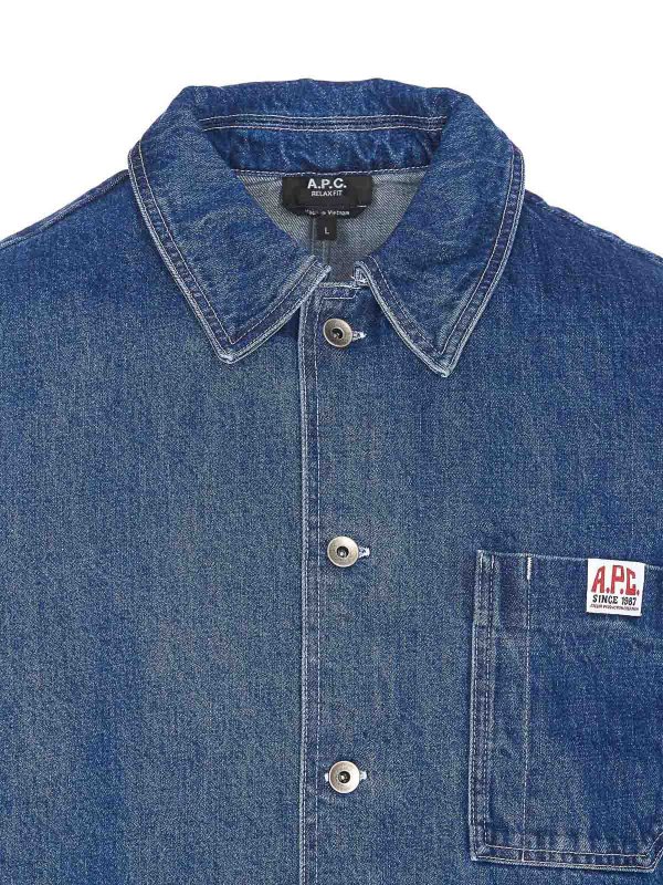 Hemd - Blau shop online: A.P.C.