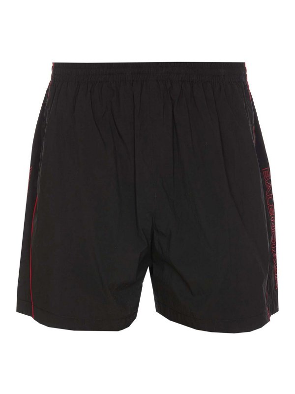 BALENCIAGA: Trousers Shorts - Lateral Logo Shorts