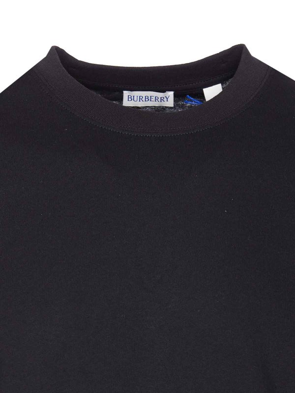 Maglietta con etichetta a quadri shop online: BURBERRY