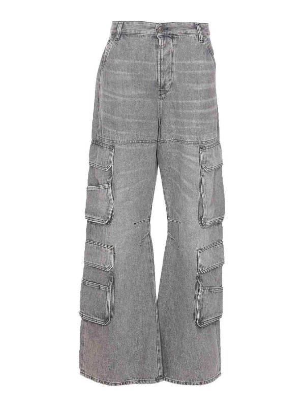 DIESEL: Bootcut - Bootcut Jeans - Grau