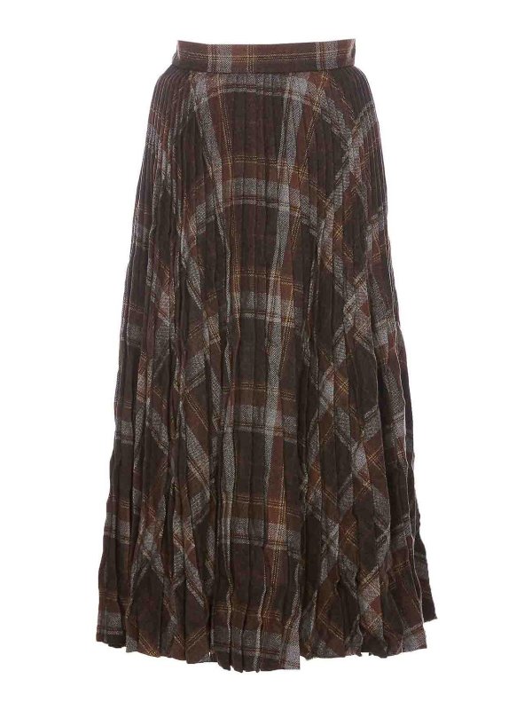 BALENCIAGA: ニーレングススカート＆ミディ丈 online - 膝丈/ミディスカート - ブラウン