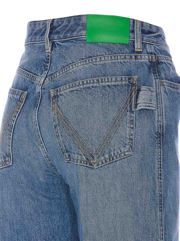 The Best Shops BOTTEGA VENETA: Trousers Shorts - Wide Denim Pants