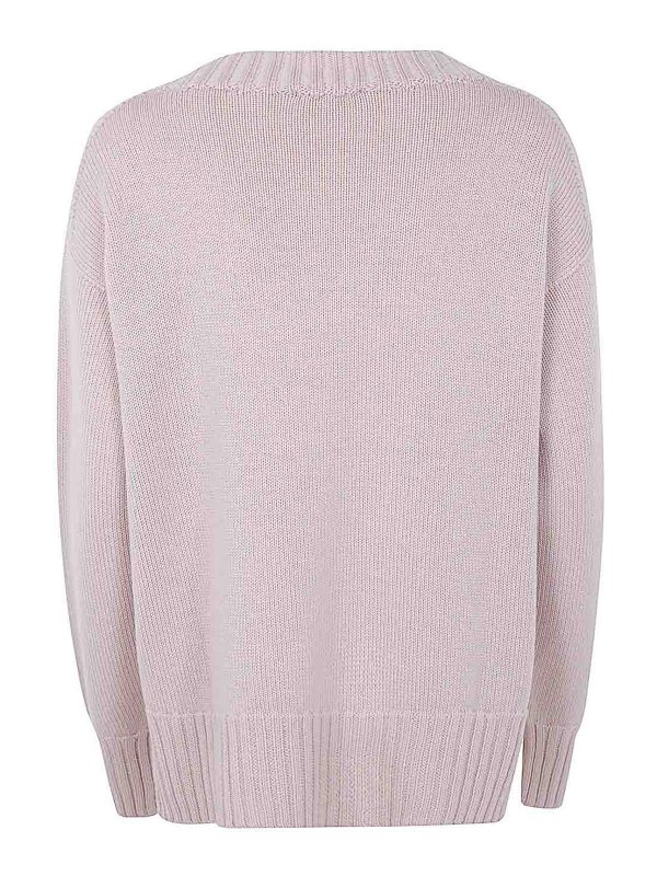 DRUMOHR: Strickpullover mit Rundhalsausschnitt online - Rundhalspullover - Rosa