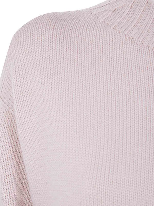 The Best Shops DRUMOHR: Strickpullover mit Rundhalsausschnitt - Rundhalspullover - Rosa