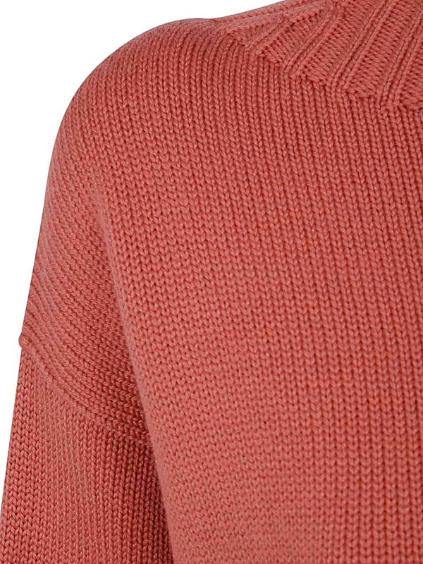 The Best Shops DRUMOHR: Strickpullover mit Rundhalsausschnitt - Rundhalspullover - Orange