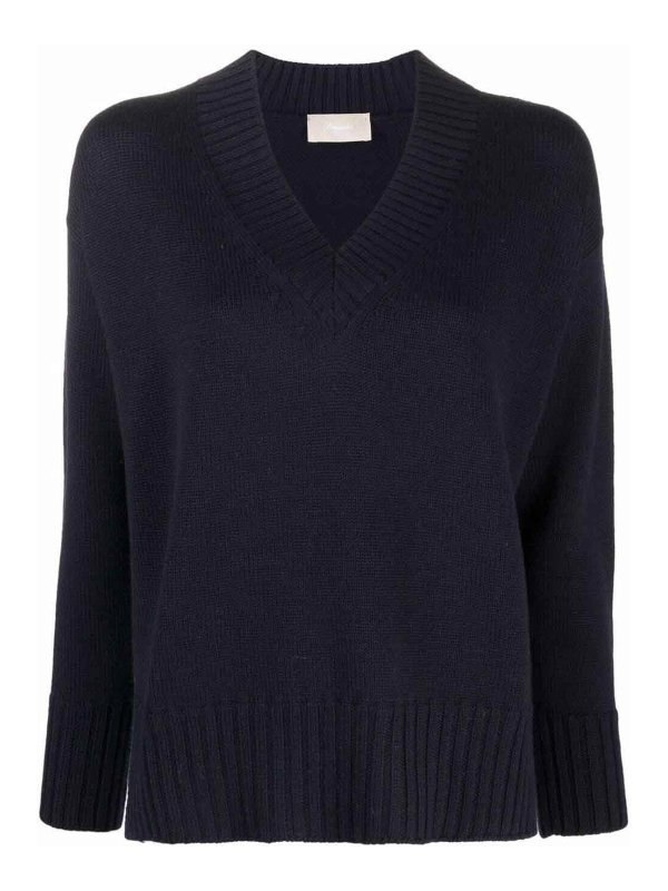 V-Pullover - Blau shop online: DRUMOHR