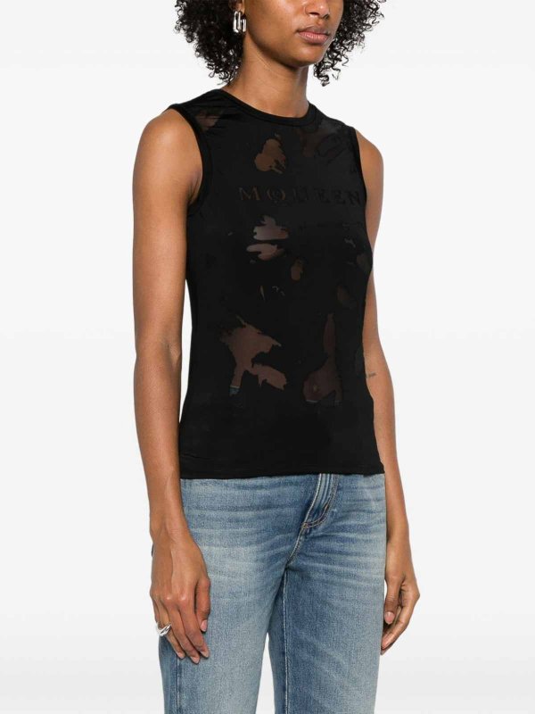 The Best Shops ALEXANDER MCQUEEN: Tops & Tank tops - Semi-sheer top